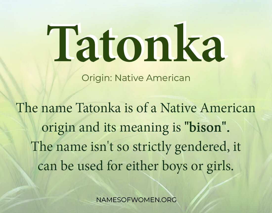 Tatonka Name Meaning Origin Interesting Facts Names Of Women   Tatonka Meaning 